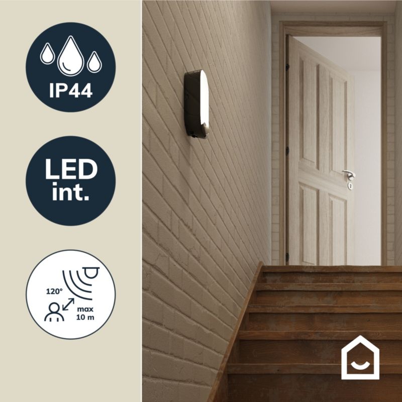 Loftlampe Kennan Oval 1000 lm IP44 Sort