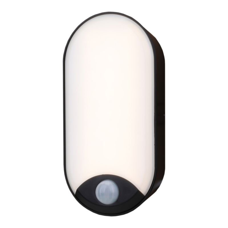 GoodHome Kennan oval lofts- og vægplafond 1000 lm IP44 mat‑sort