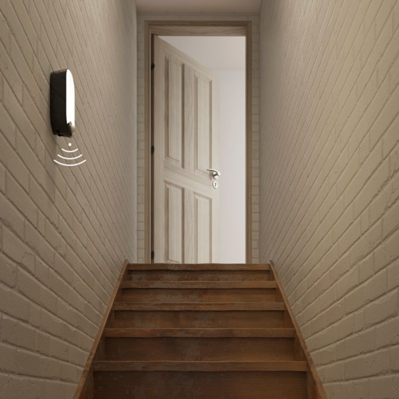 GoodHome Kennan oval lofts- og vægplafond 1000 lm IP44 mat‑sort