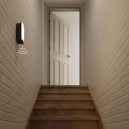 GoodHome Kennan oval lofts- og vægplafond 1000 lm IP44 mat‑sort