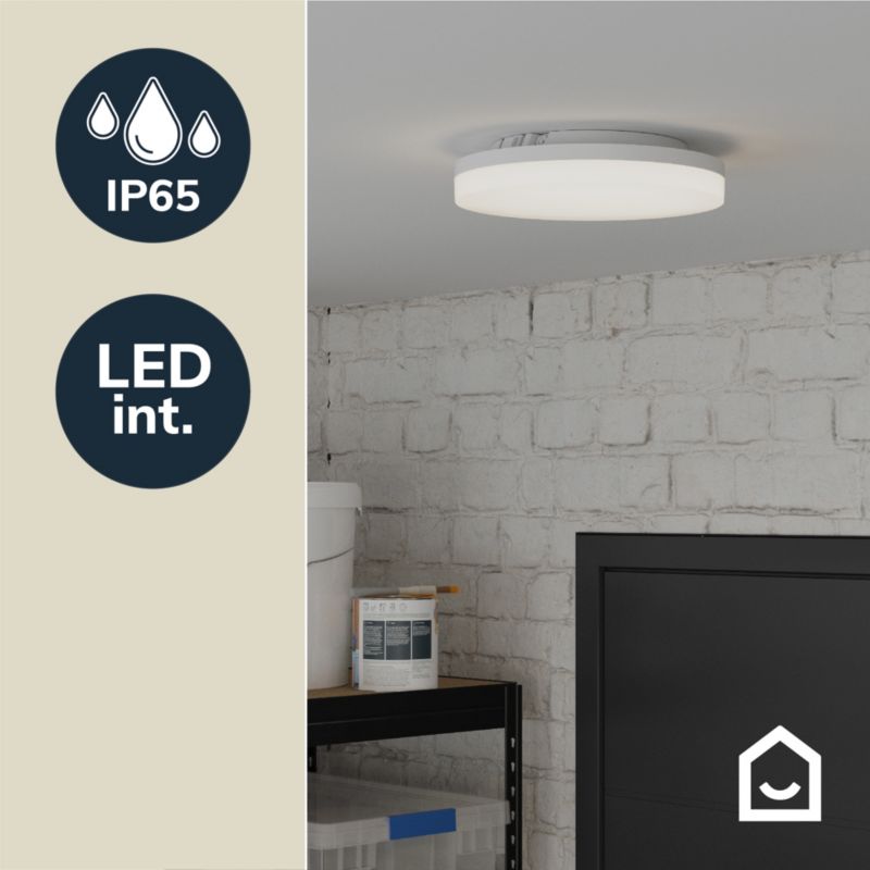 Loftlampe Loncke 1800 lm IP65 Hvid