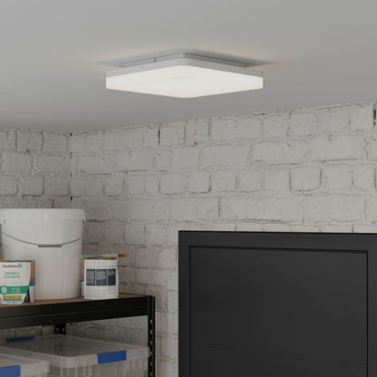 Loftlampe Loncke 28x28 cm Hvid IP65 1800 lm