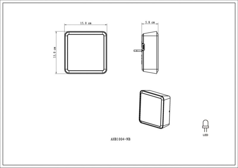 GoodHome Moresby kvadratisk kælderplafond 1000 lm IP44 hvid