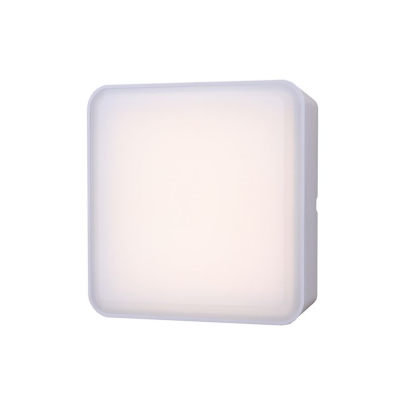 GoodHome Moresby kvadratisk kælderplafond 1000 lm IP44 hvid