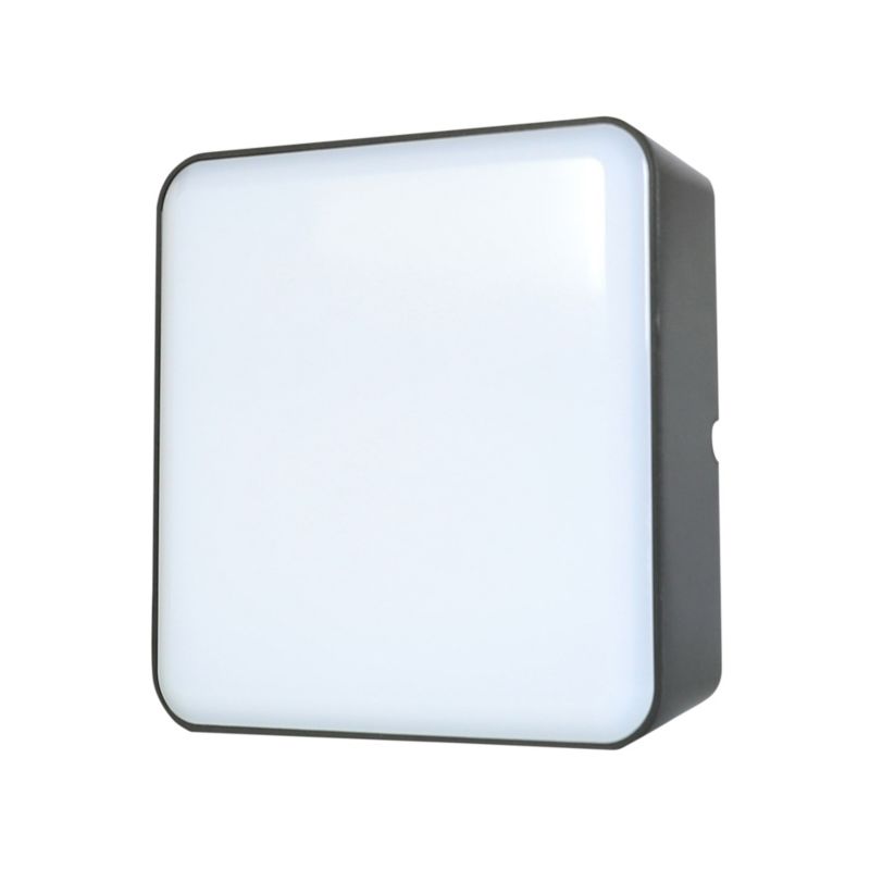 GoodHome Moresby kvadratisk kælderloftlampe 1000 lm IP44 mat‑sort