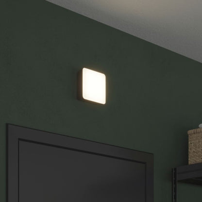 GoodHome Moresby kvadratisk kælderloftlampe 1000 lm IP44 mat‑sort