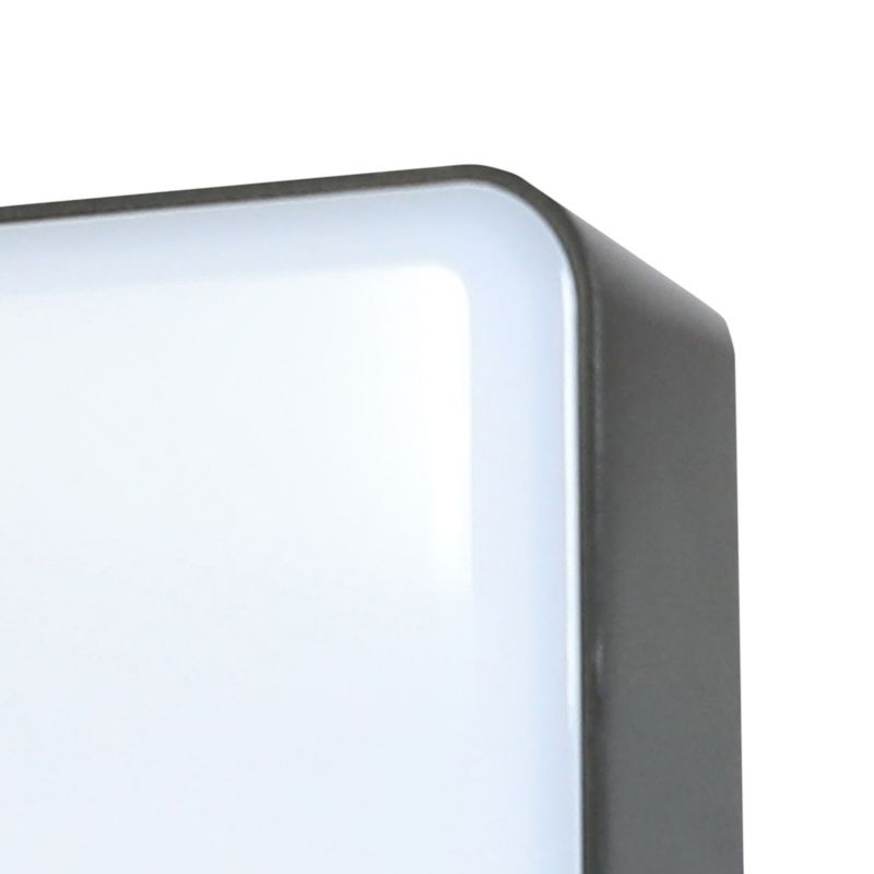 GoodHome Moresby kvadratisk kælderloftlampe 1000 lm IP44 mat‑sort