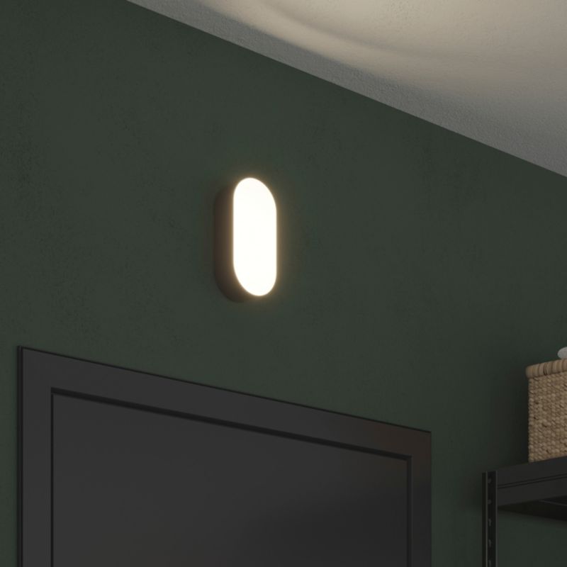 Loftlampe Moresby Oval 700 lm IP44 Sort