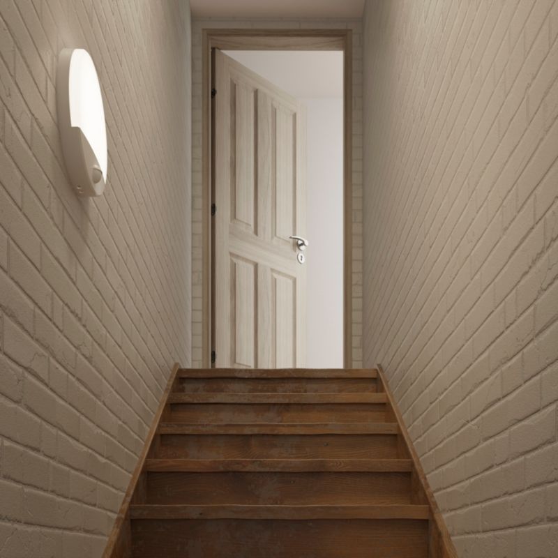 GoodHome Pradham kælderplafond 900 lm IP44 med bevægelsessensor hvid