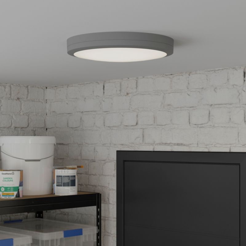 GoodHome Tilman kælderloftlampe 1600 lm IP65 grå