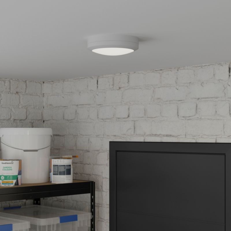 GoodHome Tilman kælderplafond 650 lm IP65 grå