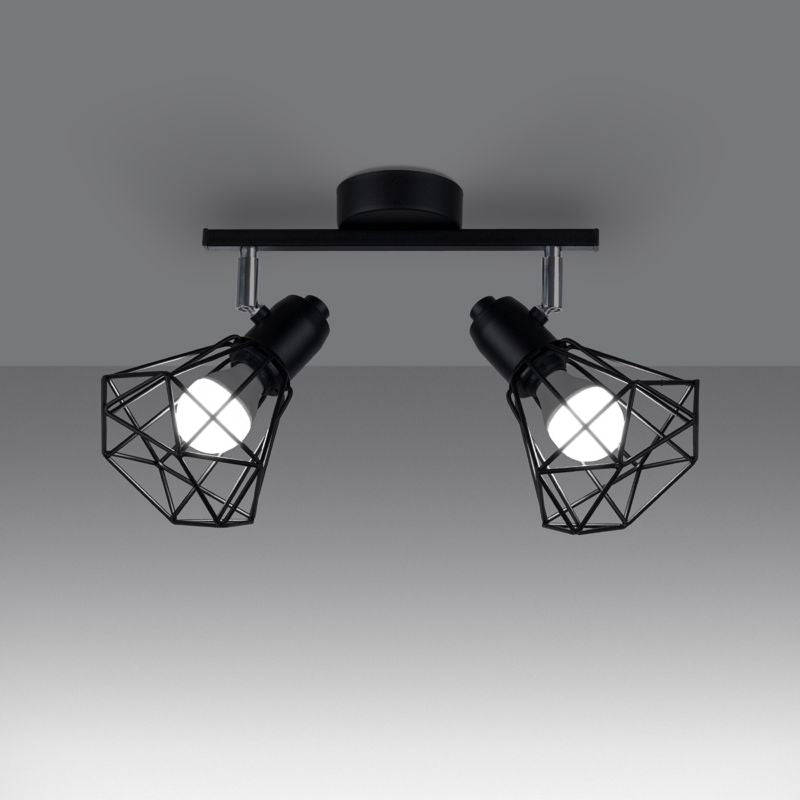 Plafond Sollux Lighting ARTEMIS 2 mat-sort 1 stk.