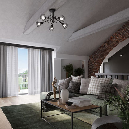 Plafond Sollux Lighting ARTEMIS 2 mat-sort 1 stk.