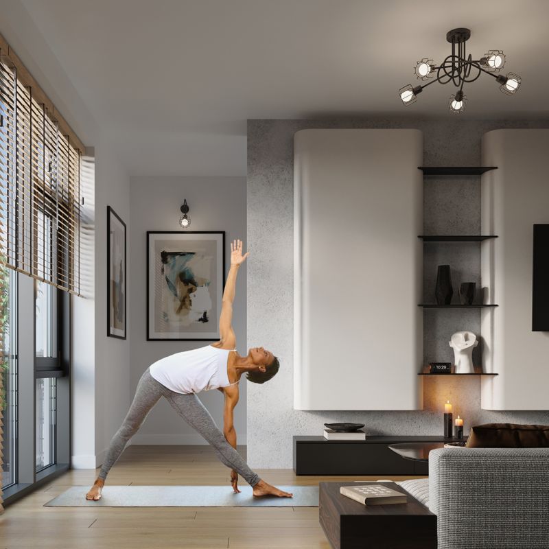 Plafond Sollux Lighting BELUCI 3 sort 1 stk.