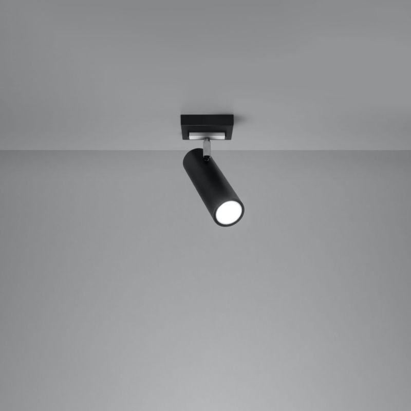 Plafond Sollux Lighting DIREZIONE 1 mat-sort 1 stk.
