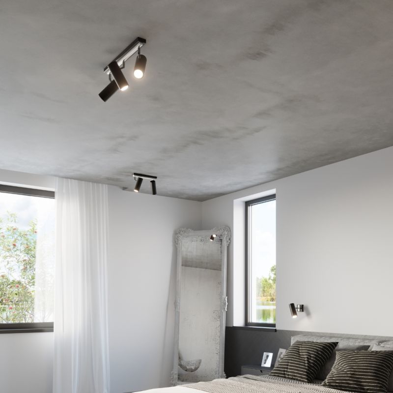 Plafond Sollux Lighting DIREZIONE 2 mat-sort 1 stk.