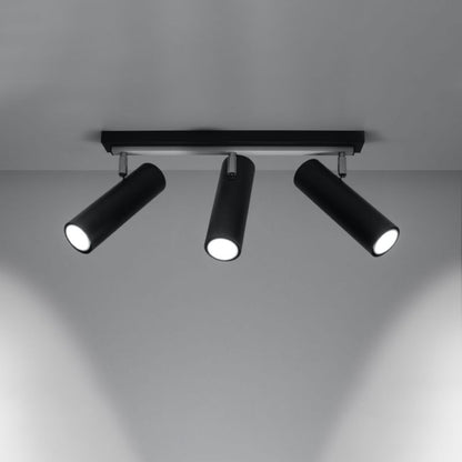 Sollux Lighting DIREZIONE 3 sort plafondesign, 1 stk.
