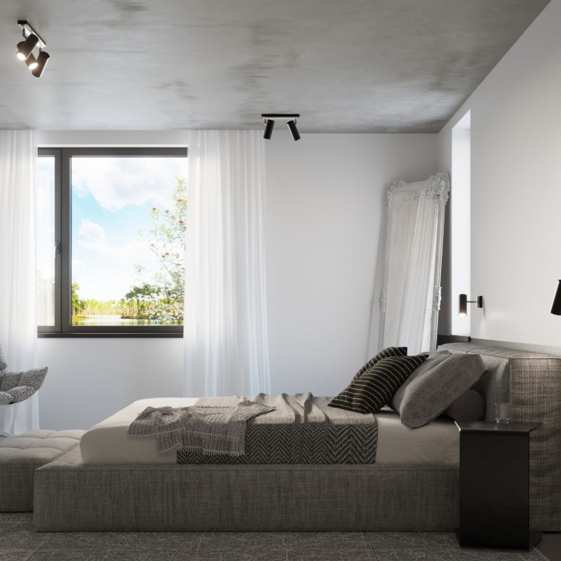 Sollux Lighting DIREZIONE 3 sort plafondesign, 1 stk.