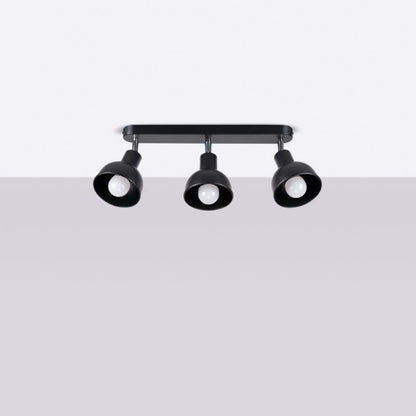 Sollux Lighting ELBA 3 sort plafondesign, 1 stk.