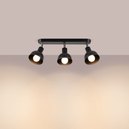 Sollux Lighting ELBA 3 sort plafondesign, 1 stk.