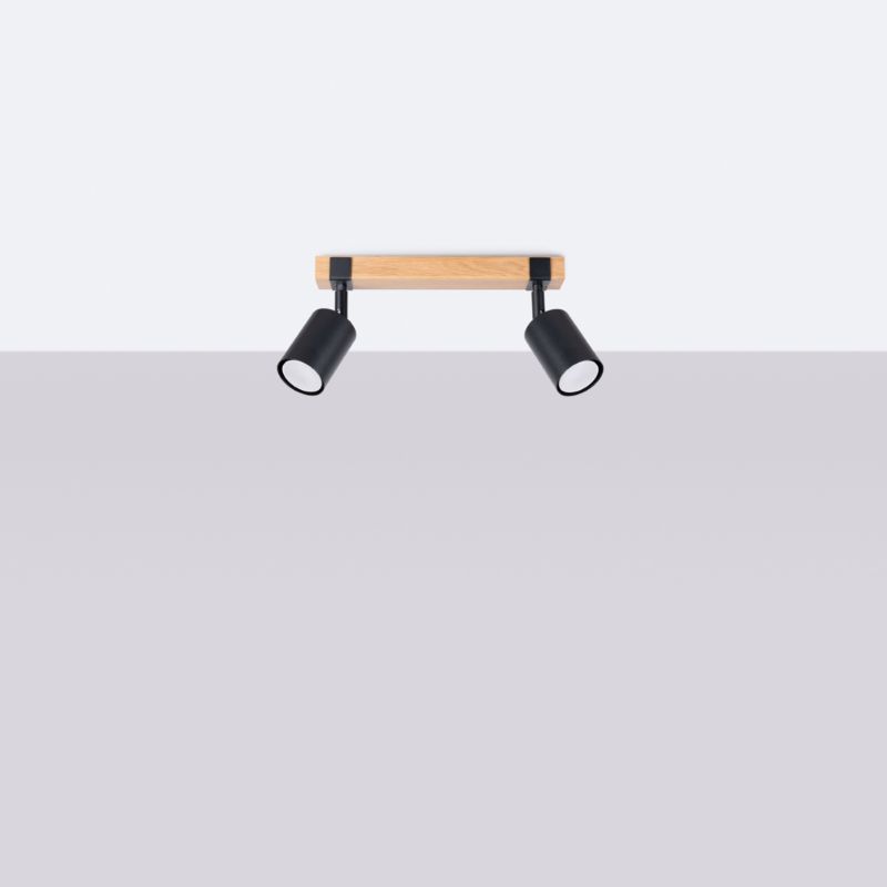 Plafond Sollux Lighting FAGER 2 sort 1 stk.