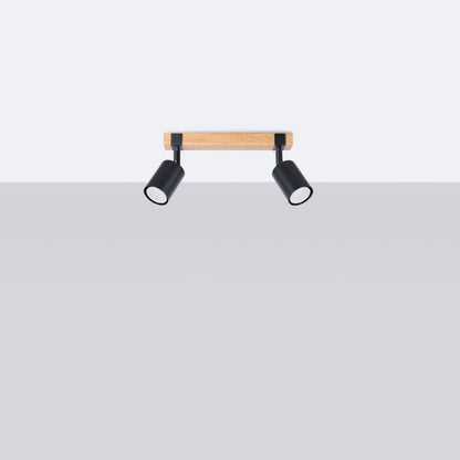 Plafond Sollux Lighting FAGER 2 sort 1 stk.