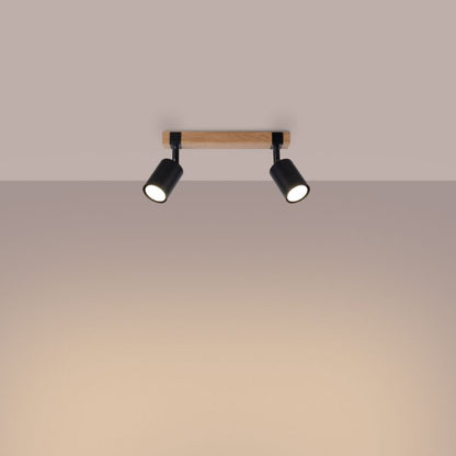 Plafond Sollux Lighting FAGER 2 sort 1 stk.