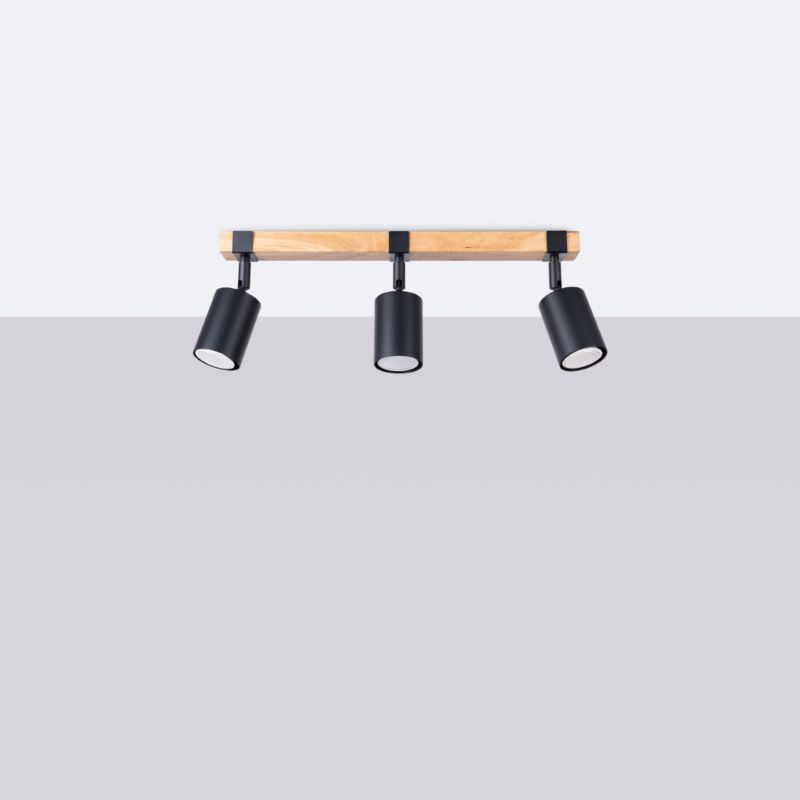 Plafond Sollux Lighting FAGER 3 sort 1 stk.