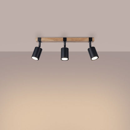 Plafond Sollux Lighting FAGER 3 sort 1 stk.