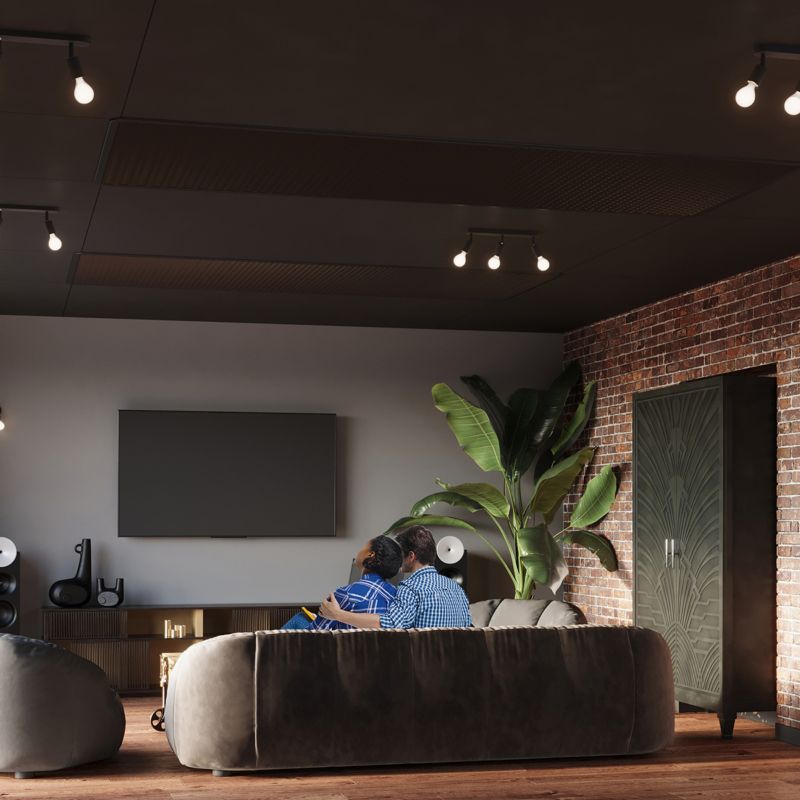 Plafond Sollux Lighting FORNES 3 sort 1 stk.