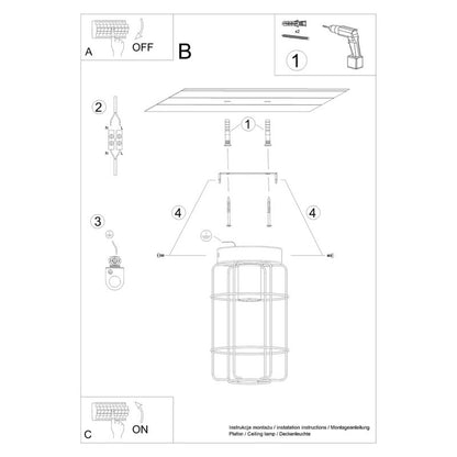 Plafond Sollux Lighting GOTTO 1 stk.