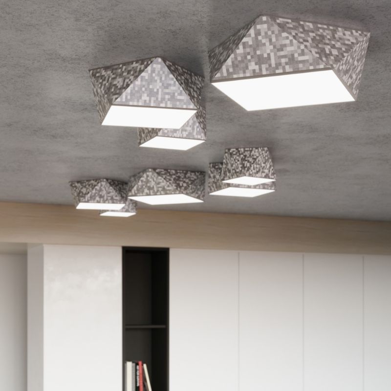 Plafond Sollux Lighting HEXA 25 med palietter, 1 stk.