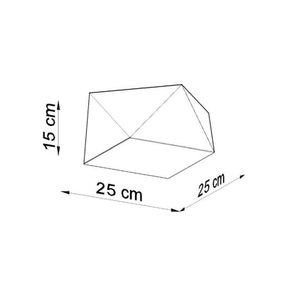 Plafond Sollux Lighting HEXA 25 sort 1 stk.