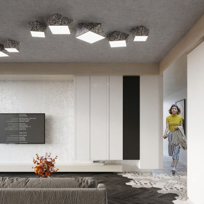 Plafond Sollux Lighting HEXA 45 med palietter, 1 stk.