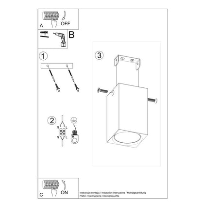 Plafond Sollux Lighting KEKE 10 egetræ 1 stk.