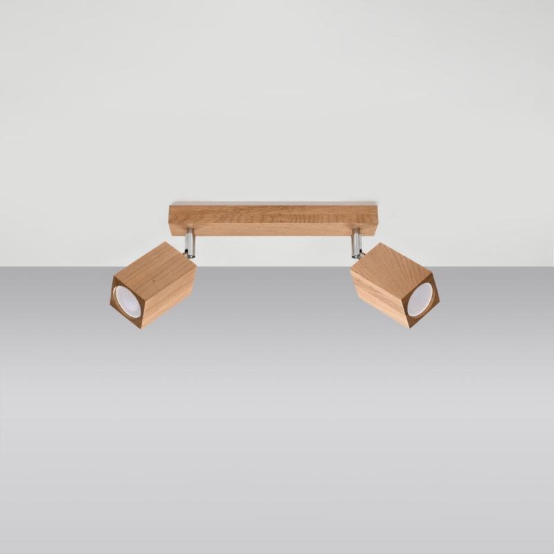 Plafond Sollux Lighting KEKE 2 egetræ 1 stk.