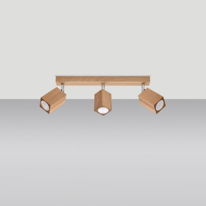 Plafond Sollux Lighting KEKE 3 egetræ 1 stk.