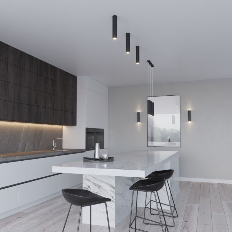 Plafond Sollux Lighting LAGOS 30 mat-sort 1 stk.