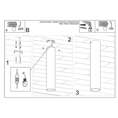 Plafond Sollux Lighting LAGOS 30 gylden blank 1 stk.