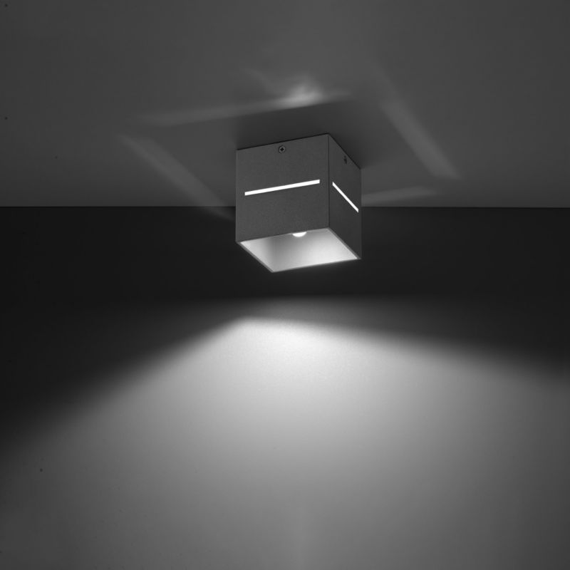 Plafond Sollux Lighting LOBO grå 1 stk.