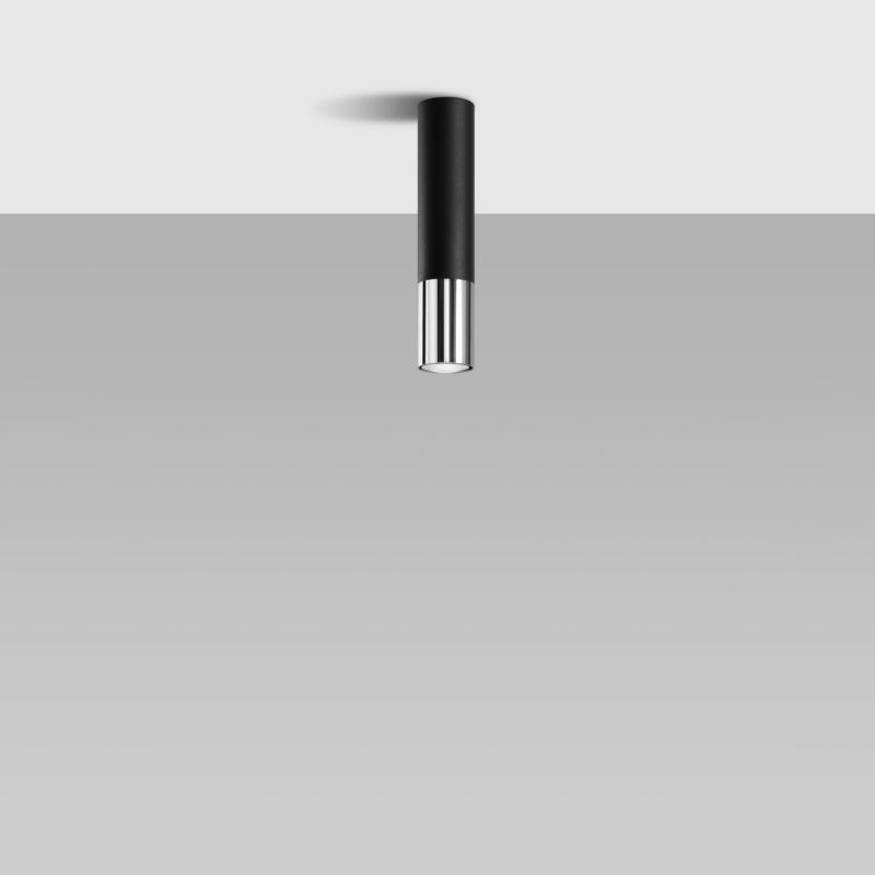 Sollux Lighting LOOPEZ loftlampe sort/krom 1 stk.
