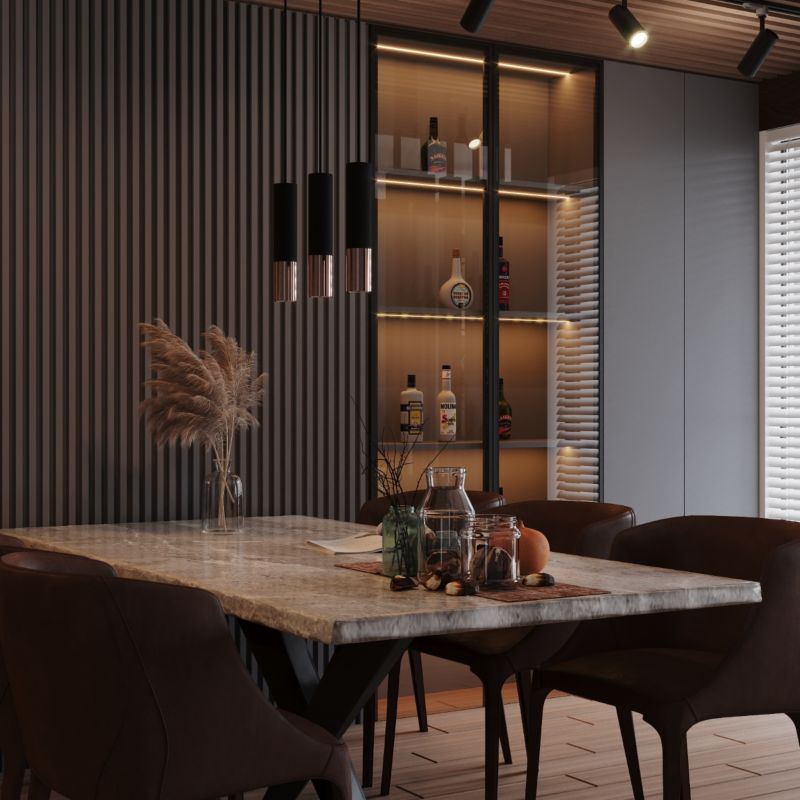 Plafond Sollux Lighting LOOPEZ mat-sort/kobber 1 stk.