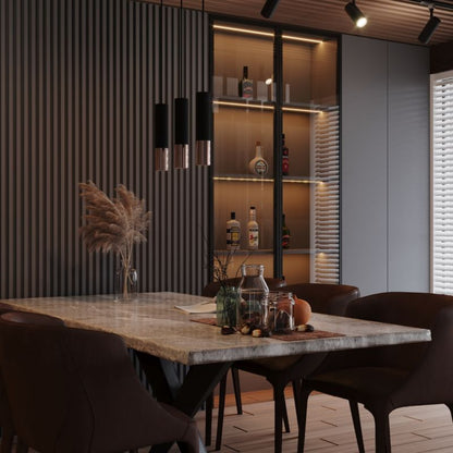 Plafond Sollux Lighting LOOPEZ mat-sort/kobber 1 stk.