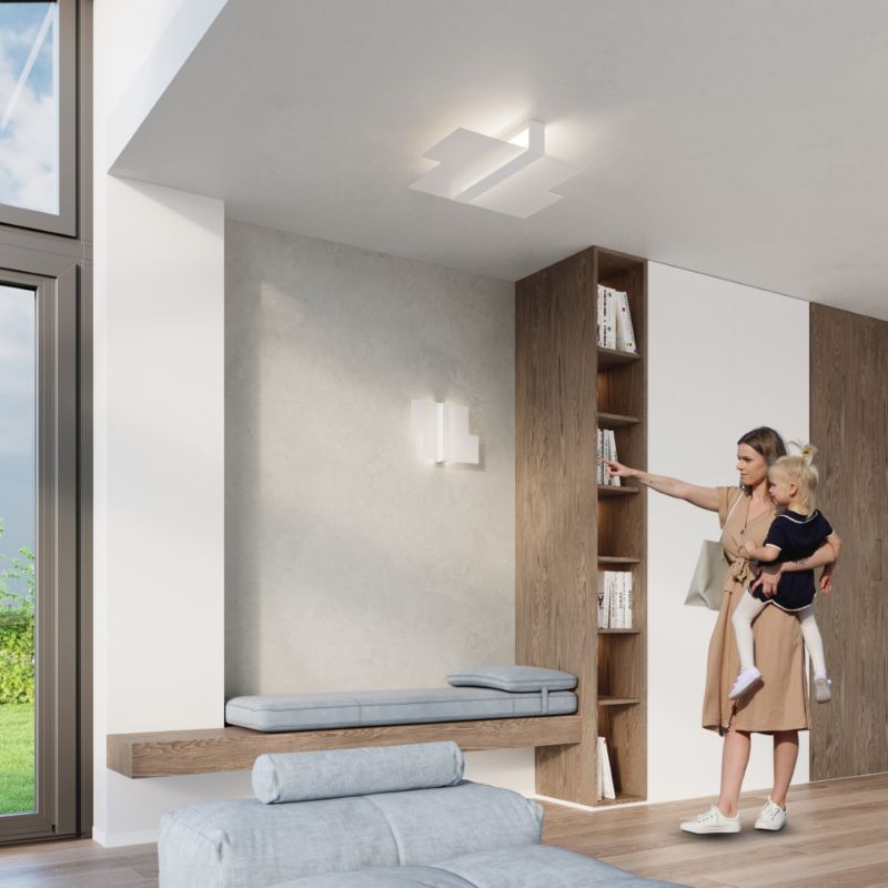 Plafond Sollux Lighting MASSIMO hvid 1 stk.