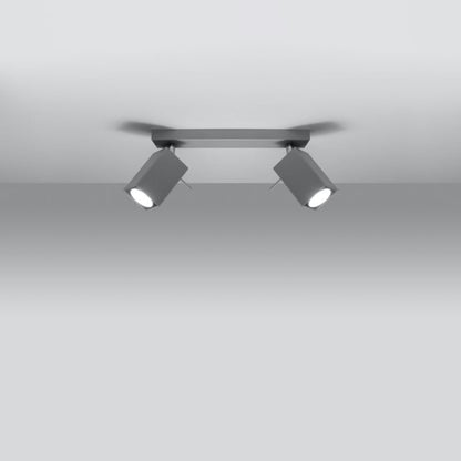 Plafond Sollux Lighting MERIDA 2 grå 1 stk.
