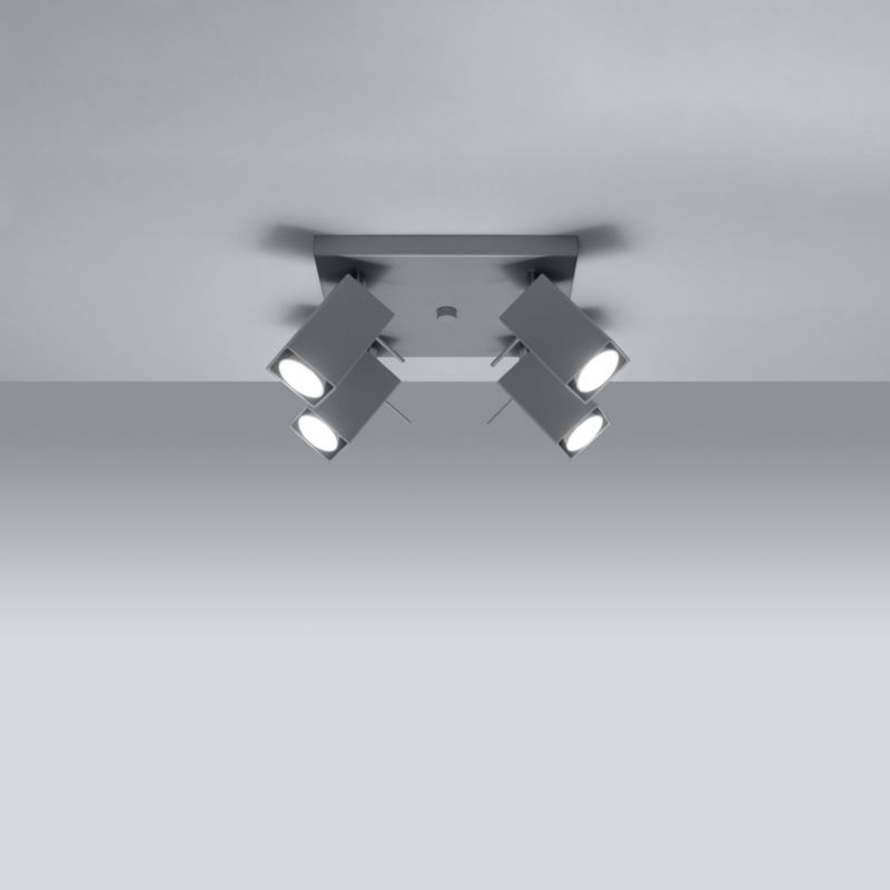 Plafond Sollux Lighting MERIDA 4 grå 1 stk.