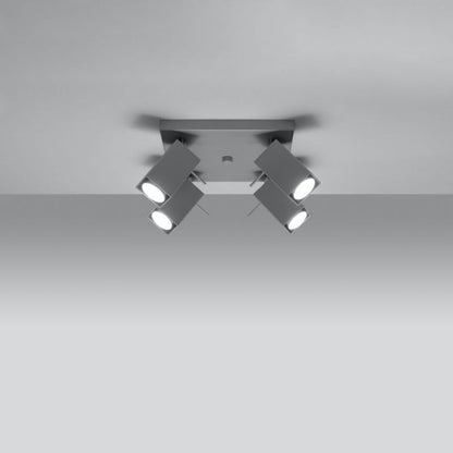 Plafond Sollux Lighting MERIDA 4 grå 1 stk.