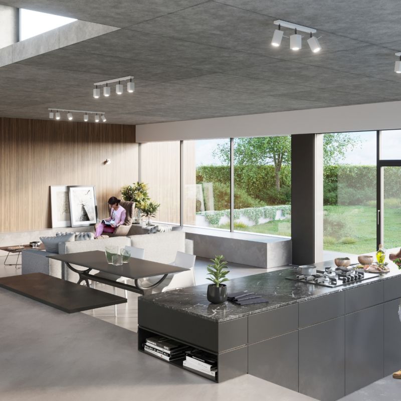 Plafond Sollux Lighting MERIDA 4L hvid 1 stk.