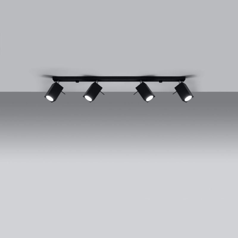 Plafond Sollux Lighting MERIDA 4L mat-sort 1 stk.