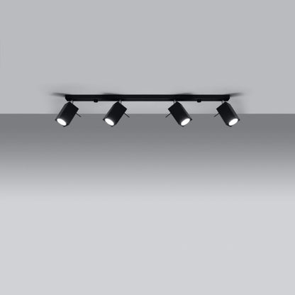 Plafond Sollux Lighting MERIDA 4L mat-sort 1 stk.